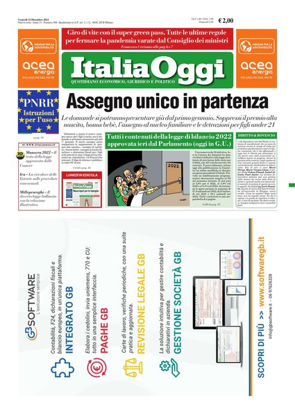 Italia oggi : quotidiano di economia finanza e politica